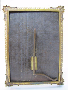 Antique Ornate Brass Picture Frame exquisite fine detailing turn of century 1900