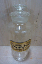 Load image into Gallery viewer, CHENOPOD Antique Hand Blown Apothecary Jar Bottle Reverse Glass Label Drug Store
