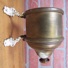 Load image into Gallery viewer, 19c PAGE BROS &amp; Co BOSTON MASS Brass Bronze Oil Lamp Holder Bracket RR Ship
