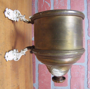 19c PAGE BROS & Co BOSTON MASS Brass Bronze Oil Lamp Holder Bracket RR Ship