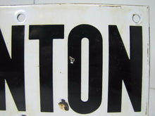 Load image into Gallery viewer, CLINTON Old Porcelain Railroad Train Station Town Sign NELKE-PORCELAIN METALS NY
