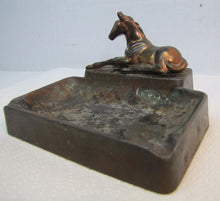 Load image into Gallery viewer, Vintage Horse Figural Ashtray Coins Trinkets Jewelry dresser top tray
