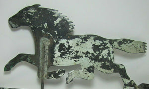 Old Folk Art Running Horse Weathervane Copper Arrow Old Grungy Weathered Paint