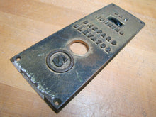 Load image into Gallery viewer, Old SHEPARD ELEVATOR CAR RUNNING Control Panel Button S Logo Bevel Edge Brass
