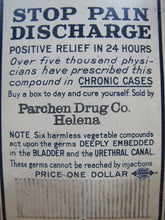 Load image into Gallery viewer, DR SANGERS Capsules GONORRHOEA GLEET STD Old Sign Quack Medicine Parchen Helena
