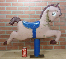 Load image into Gallery viewer, Old PONY CARNIVAL AMUSEMENT PARK RIDE Childs Fixed Roundabout Ride-On Numbered
