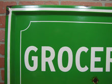 Load image into Gallery viewer, GROCERIES Old Porcelain Sign Grocery Country Corner Store Farm Stand Advertising
