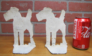 SPENCER FOUNDRY Art Deco Stylized Decorative Arts Dog Bookends Geometric Cubist