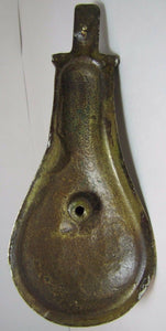 Old Cast Brass Pistol and Gun Powder Flask Door Knocker heavy solid unusual dsn