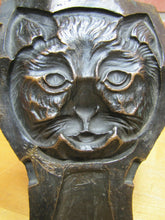 Load image into Gallery viewer, Old Industrial Bronze 2 piece Cat Mold Face Head Figure Toy Tray Doorstop Art
