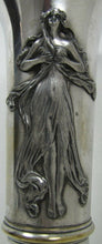 Load image into Gallery viewer, Art Nouveau Vase Lovely Maiden Long Flowing Hair Silver Plate Decorative Arts
