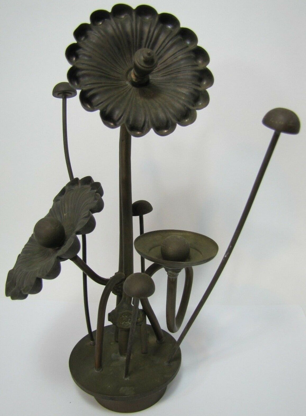 1970s Flowers Floral Plant Metal Decorative Art Sculpture Brass Copper RW Mutz