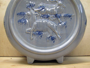 Bardell's Root Beer Stoneware Pottery Jug Canteen Handle Decorated Mountain Deer
