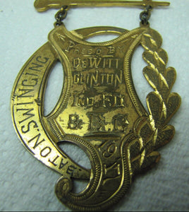 1917 BATON SWINGING FIRST PRIZE Medallion DeWitt Clinton Ornate 1st Award
