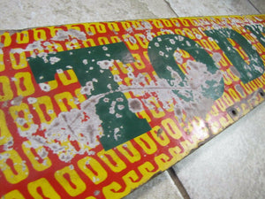 Old TODD Figural CORN Farm Seed Advertising Sign dbl sided wood paint folk art