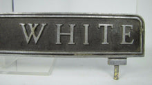 Load image into Gallery viewer, GALEN WHITE Old Double Sided Topper Embossed Advertising Sign store display mtl
