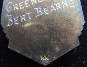 1930s BROOKLYN EAGLE BOWLING Sports 1st PLACE Medallion XX GREEN LANTERN BB