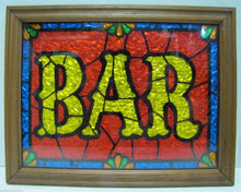 Load image into Gallery viewer, Vintage 1960/70s BAR Foil Sign old framed tavern bar pub beer liquor advertising
