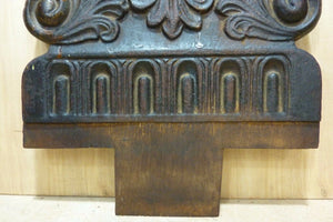 Antique Carved Wood Evil Devil Mens Faces Double Dragons Eagles Heart Chair Back