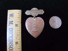 Load image into Gallery viewer, IORM Red Men Annual Convention Antique Souvenir Heart Pin Pinback Medallion
