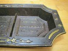 Load image into Gallery viewer, C BLAKE BOSTON MASS Antique Cast Iron Decorative Arts Large Tray Gold Black

