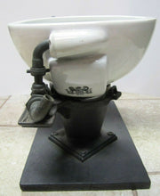 Load image into Gallery viewer, Antique WS CARR NY Dental Spittoon Early Plumbing Porcelain Cast Iron Ornate
