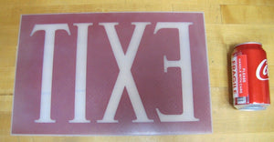 EXIT Art Deco Reverse on Glass Sign Gothic Lettering Theatre Industrial Safety