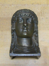 Load image into Gallery viewer, 19c Bronze Beautiful Maiden Flower Decorative Art Architectural Hardware Element
