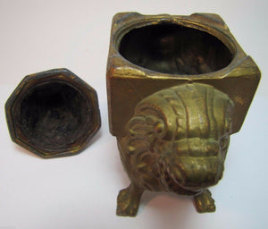 Antique Vantines Figural Incense Burner Buddha Dragon Lion Head Claw Feet ornate