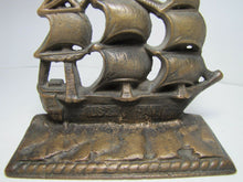 Load image into Gallery viewer, Old Solid Brass USS MAHAN Ship Bookend Doorstop Nautical Decorative Art Statue
