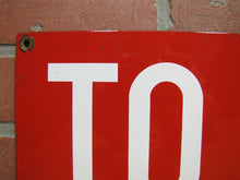 Load image into Gallery viewer, TO EXIT Old Porcelain Sign Subway RR Industrial Shop Safety Advertising
