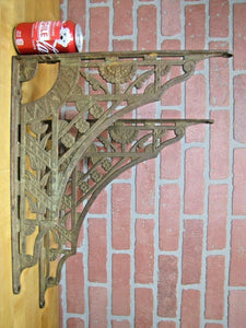 Art Nouveau Cast Iron Large Brackets 19c Decorative Arts Architectural Hardware
