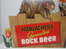 Load image into Gallery viewer, Original HORLACHER&#39;S GENUINE BOCK BEER Liquor Store Bar Advertising Display Sign
