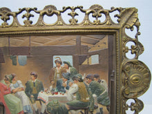 Load image into Gallery viewer, B&amp;H BRADLEY HUBBARD Antique TAVERN PUB Scene Hand Painted Decorative Arts Plaque
