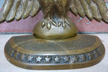 Load image into Gallery viewer, Antique Perched Eagle 13 Star James Graham Co New Haven Conn USA Bronze Bookends
