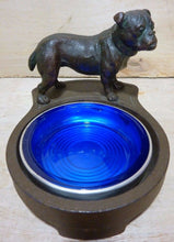 Load image into Gallery viewer, Antique Bulldog Tray cast iron bronze wash decorative art card tip coin ashtray
