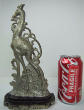 Load image into Gallery viewer, Antique Art Deco Cast Iron Giraffe Doorstop ornate double sided *rare htf Art ds
