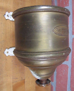 19c PAGE BROS & Co BOSTON MASS Brass Bronze Oil Lamp Holder Bracket RR Ship