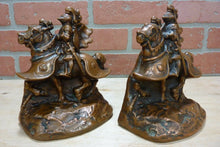 Load image into Gallery viewer, Antique Knights in Shining Armour Bookends Decorative Art Statues Pompeian Armor
