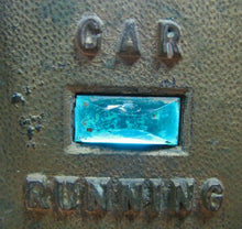 Load image into Gallery viewer, Old SHEPARD ELEVATOR CAR RUNNING Control Panel Button S Logo Bevel Edge Brass
