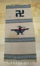 Load image into Gallery viewer, Old Southwestern Whirling Log Thunderbird Chimayo Souvenir Sample Blanket Rug
