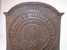 Load image into Gallery viewer, SYRACUSE UNIVERSITY 1920s CS&amp;C Co Cast Iron Bookend Doorstop Decorative Statue
