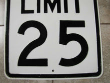 Load image into Gallery viewer, SPEED LIMIT 25 Old Heavy Embossed Steel Sign Miles Per Hour Transportation Ad
