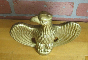Art Deco Eagle Topper Bevel Feather Cast Metal Gold Ornate Hardware Element