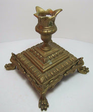 Load image into Gallery viewer, VICTORIAN CANDLESTICK Claw Foot Brass Bronze Gold Decorative Arts Candle Holder
