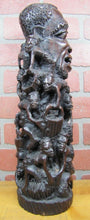 Load image into Gallery viewer, AFRICAN FOLK ART TREE OF LIFE Old Decorative Art Statue Artist Signed D ADAMSON
