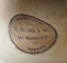 Load image into Gallery viewer, Hollings &amp; Co Boston Antique 19c Porcelain Brass Exquisite Hand Painted Oil Lamp
