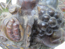 Load image into Gallery viewer, Antique Cast Iron Fruit Basket Doorstop original old paint ornate htf big heavy
