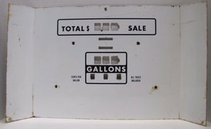 Vintage Gas Station Porcelain Pump Plate Cents per Gallon Sign oil auto truck