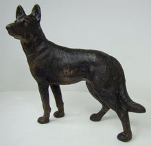 Load image into Gallery viewer, Antique GERMAN SHEPHERD Doorstop Cast Iron Old Decorative Art Dog Statue
